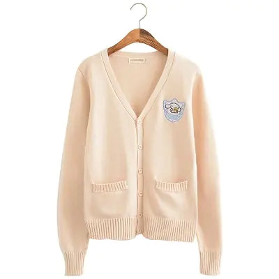 JK Embroidered Cardigan, Sweet Cute, College Style