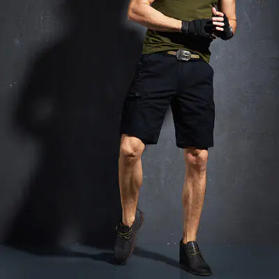 Men's Solid Color Loose Fit Five-Point Casual Pants