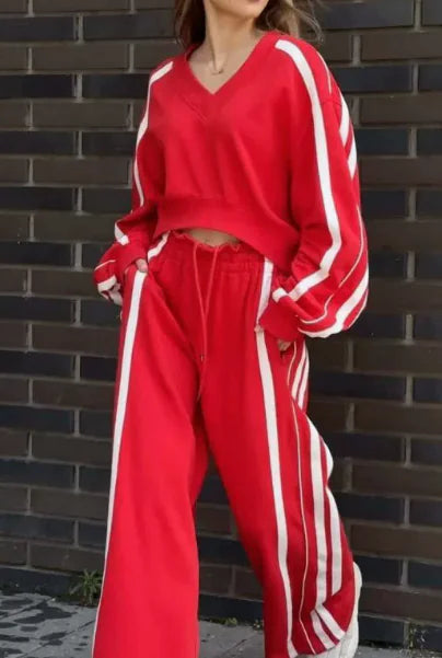 Women's Casual Long Sleeve and Pants Set (2 Pieces)